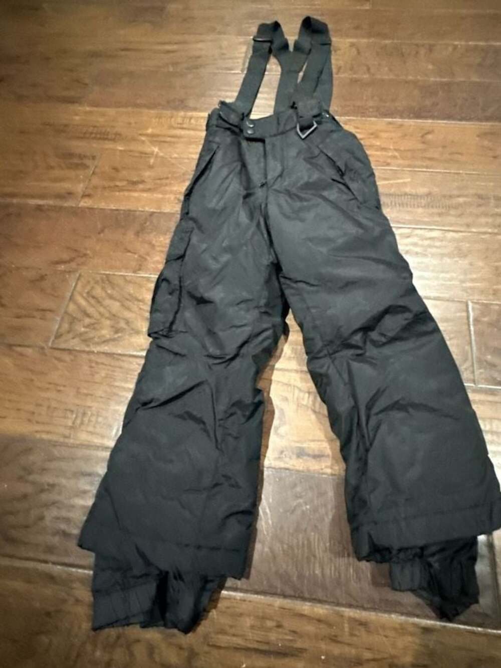 Sport Essentials Youth Kids Black Insulated Snow Pants Ski Bib Overalls Size 5/6